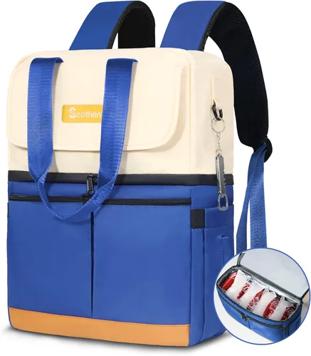 Miniatura 13 de Scothen Mochila Enfriadora con Doble Cubierta y 12 Paquetes de Hielo - Mantiene 36 Latas Frías por Hasta 24 Horas - Mochila Enfriadora Aislada