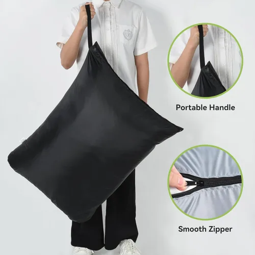 Miniatura 2 de OTraki 2 piezas Bolsa grande húmeda 20x24 pulgadas Bolsa impermeable para traje de baño Bolsa húmeda seca reutilizable con asa portátil y cremallera