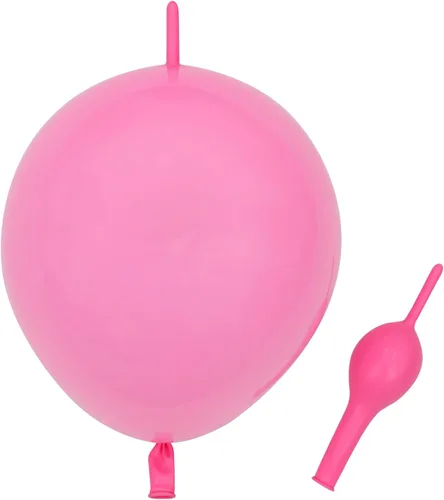 Miniatura 8 de Globos de eslabones de 10 pulgadas, 60 globos de eslabones de látex rosa bebé, 60 piezas para decoración de bodas, cumpleaños, Halloween, Navidad