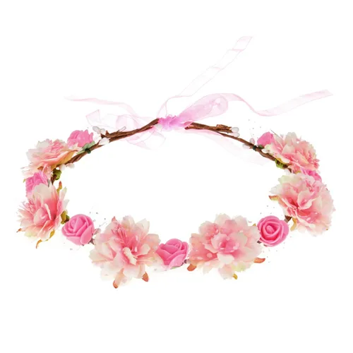 Miniatura 10 de DDazzling - Diadema de flores de eucalipto con hojas verdes para mujer y niña, banda para la cabeza, diseño de halo para novias, accesorio