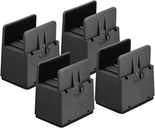uxcell Elevadores de cama de 2 pulgadas con abrazadera de tornillo ajustable, 4 elevadores de muebles para cama, escritorio, sofá, mesa, apto para
