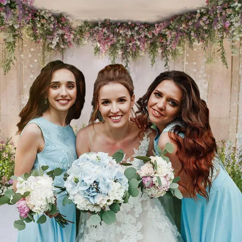 Miniatura 5 de Telón de fondo de fotografía de boda de 5 x 3 pies, telón de fondo de flores para despedida de soltera, propuesta de flores, telón de fondo