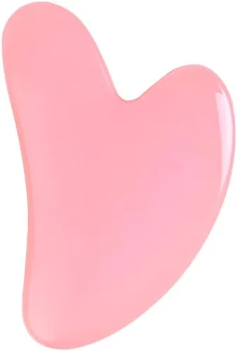 Herramienta Gua Sha de cuarzo rosa, secreto de belleza, para masajeador facial, elimina la hinchazón/microcirculación/elimina toxinas/previene las