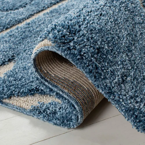 Miniatura 6 de SAFAVIEH - Colección Florida Shag SG455, alfombra afelpada de 8 pies x 10 pies, diseño de vides enrolladas y espirales elegantes, 1.2 pulgadas