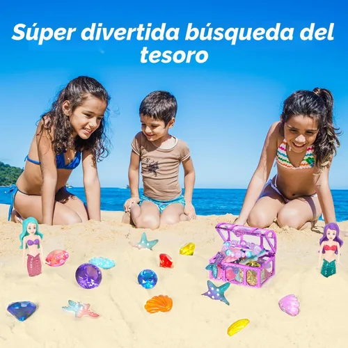 Miniatura 3 de VGOFUN Juguetes de piscina de buceo para niños de 3 a 12 años, 31 piezas de juguetes de sirena para piscina, juguetes de gemas de buceo con cofre