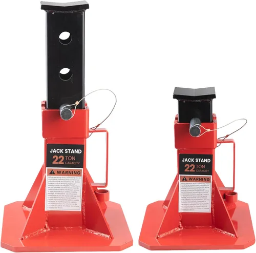 Miniatura 10 de 12 toneladas (26,400 lbs) soportes de gato de pinza profesional resistente para autos con bloqueo, altura ajustable hasta 18" para apoyar camiones