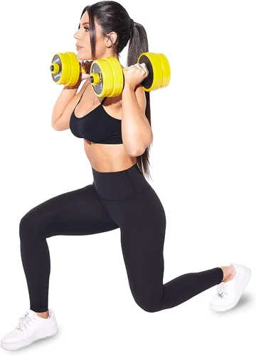 Miniatura 4 de ProsourceFit Juego de mancuernas y pesas ajustables, pesas libres 2 en 1, 44 libras, equipo de gimnasio en casa