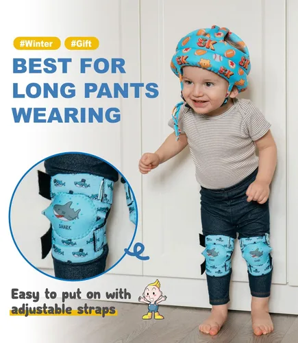 Miniatura 5 de Rodilleras para gatear cómodas unisex para niños pequeños y bebés que gatean 2 pares
