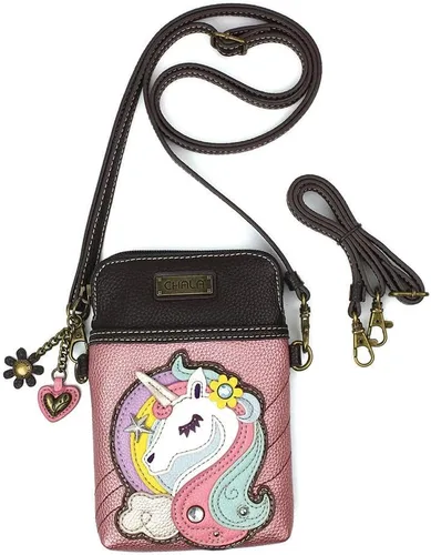 Miniatura 3 de CHALA Cell Phone Crossbody Purse-Women PU LeatherCanvas Multicolor Handbag with Adjustable Strap