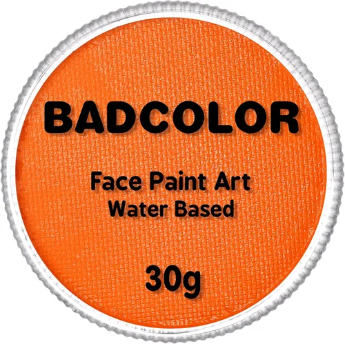 Pintura facial naranja, 1 oz, Halloween, se activa con agua, segura para niños y adultos, paleta de pintura facial no tóxica para calabaza, zorro,