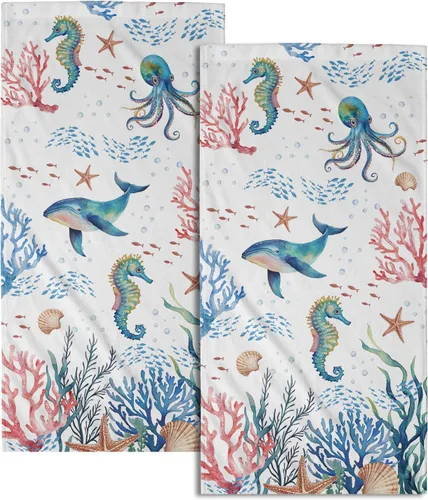 Miniatura 11 de Giwawa Toallas de Mano Verdes Bosque Nebuloso Set de 2 Montaña Bosque Suave Toallas de Huésped Toallas de Cara Baño Decoraciones Finas Toallas