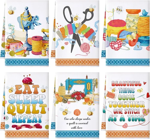 Miniatura 26 de Preboun 6 toallas de cocina con huevos de Pascua, toallas de mano retro con diseño de conejo, color negro y blanco a cuadros, paño decorativo