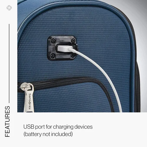 Miniatura 6 de Samsonite Solyte DLX Softside - Equipaje extensible con ruedas giratorias, azul (Mediterranean Blue)), 123567-0559