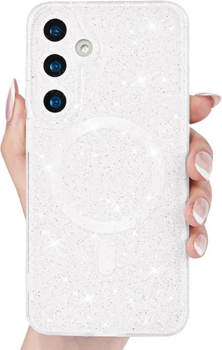Miniatura 34 de Svanove Funda magnética con purpurina para Samsung Galaxy S22, compatible con Magsafe Cute, brillante, brillante, estética, dura y brillante