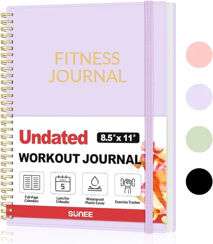 Miniatura 9 de Diario de Fitness y Planificador de Entrenamiento para Mujeres y Hombres, A4 (21.6 cm x 27.9 cm) Diario de Entrenamiento y Libro de Planificación