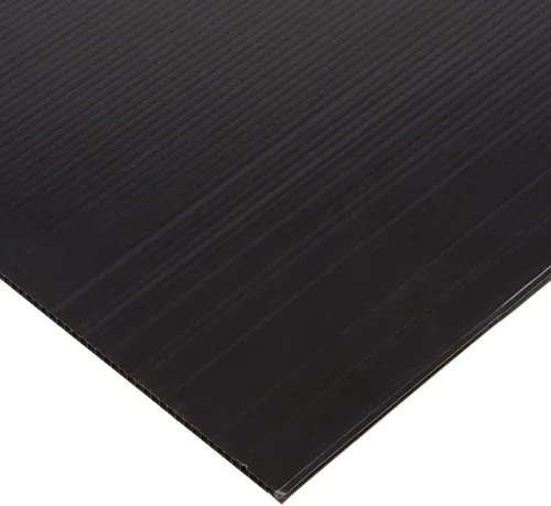 Coroplast Hoja de polipropileno, 18 pulgadas de largo x 24 pulgadas de ancho x 5/32 pulgadas de grosor, negro (paquete de 1)