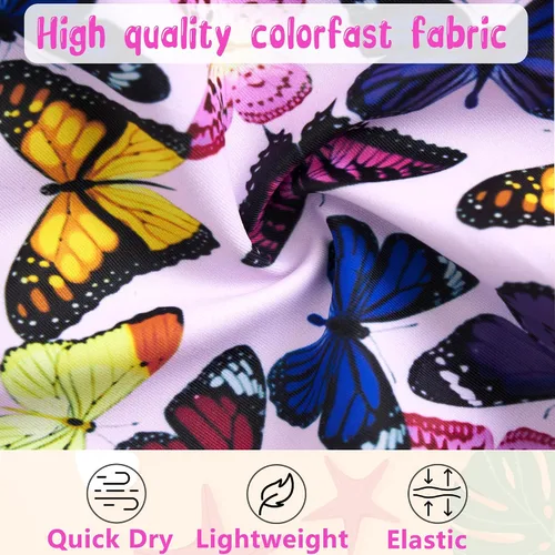 Miniatura 4 de swimsobo Traje de baño de una pieza para niñas, traje de baño de sirena colorido traje de baño lindo para 2-10 años