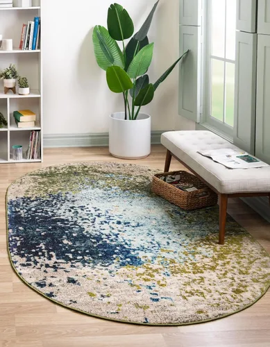 Miniatura 18 de Unique Loom Estrella Collection - Alfombra de área Vella (9' x 12' 2" Rectángulo Azul/Gris)