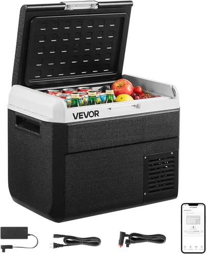 Miniatura 9 de VEVOR Refrigerador de coche de 12 voltios, refrigerador de coche de 31.7 cuartos de galón / 30 L, enfriador eléctrico portátil con temperatura