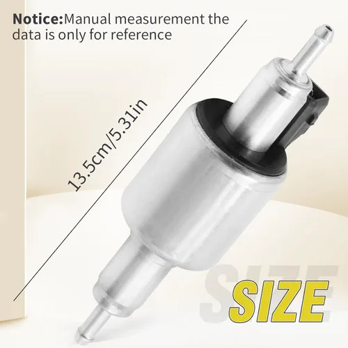 Miniatura 3 de Bomba diésel universal para calentador de aire para automóvil, 12V/24V 0.7 fl oz Medición de pulso, kit de bomba de combustible eléctrica en línea