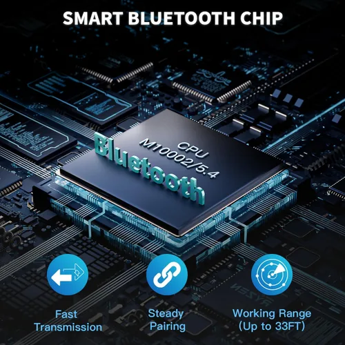 Miniatura 2 de Adaptador Bluetooth auxiliar portátil de 0.138 in de dientes azules adaptador auxiliar para coche 2 en 1 receptor Bluetooth inalámbrico