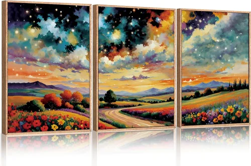 Miniatura 40 de Arte de Pared de Lienzo Enmarcado con Grandes Pinceladas Abstractas, Decoración de Pared Azul Marino Neutro, Pintura de Pared Moderna en Tonos