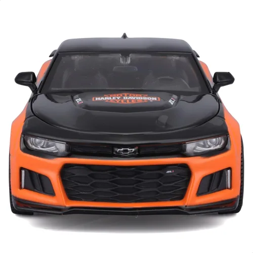 Miniatura 4 de Maisto 1:24 H-D Custom - Chevrolet Camaro ZL1 2017, Negro/Naranja
