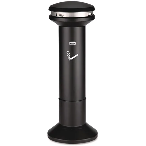 Miniatura 7 de Rubbermaid 9W33BLA Infinity receptáculo tradicional comercial para fumar, 4.1 galones, 39 pulgadas de alto, negro