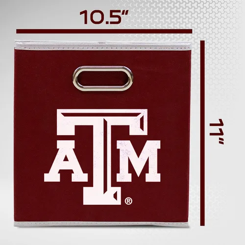 Miniatura 2 de Franklin Sports Cubos de almacenamiento de tela del equipo universitario de la NCAA hechos para adaptarse a organizadores de almacenamiento