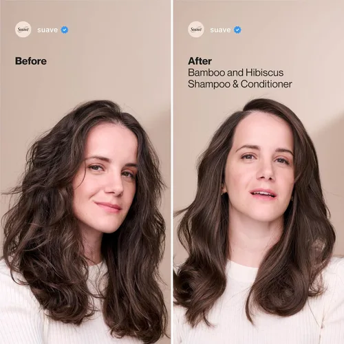 Miniatura 4 de Suave Champú voluminizador de bambú e hibisco, para cabello fino y plano, sistema probado en salón para aumentar el volumen y el cuerpo del cabello