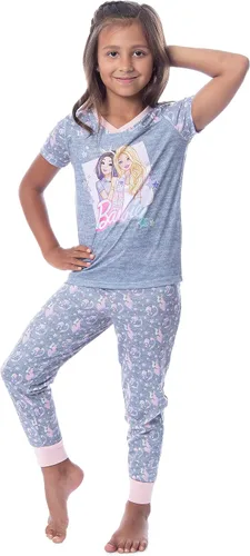 Miniatura 4 de INTIMO Barbie Unicorn Barbie Skipper - Conjunto de pijama para niña, Gris