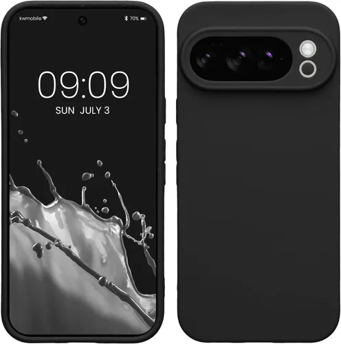 Miniatura 86 de kwmobile Funda compatible con Google Pixel 9 Pro - Funda protectora delgada de TPU para teléfono - Acabado mate suave - Negro mate