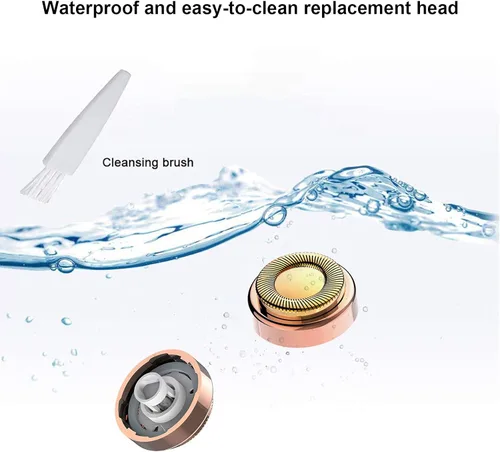 Miniatura 3 de 2 cabezales de repuesto LinMei compatibles con GEN 1 Finishing Touch Flawless Removedor de pelo sin dolor para mujer con cepillos de limpieza Oro