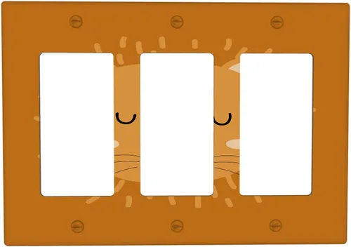 Miniatura 25 de Cubierta de interruptor de luz dúplex de elefante de dibujos animados de 1 banda, cubiertas de enchufe, placa frontal decorativa para receptáculo