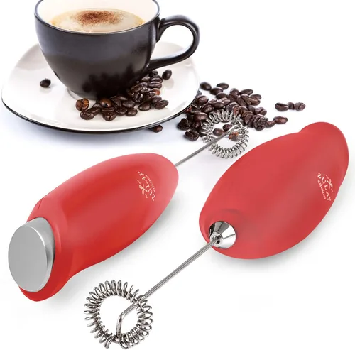 Miniatura 35 de Varita de espumador de leche mini y potente – Potente espumador de café de mano, mezclador de bebidas operado con batería – Tamaño de bolsillo Azul