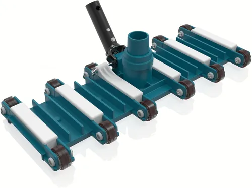 Miniatura 9 de POOLWHALE Cabezal de vacío profesional de piscina de 14 pulgadas con ruedas, accesorio de cabezal de vacío manual pesado, mango de control
