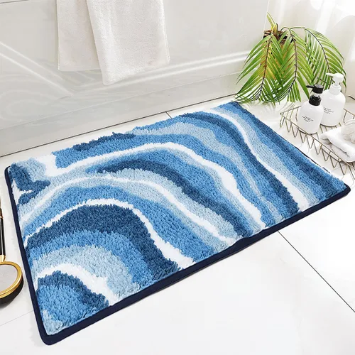 Tapete de baño súper absorbente de microfibra esponjosa, antideslizante y lavable a máquina, tapete de baño para baño, dormitorio y sala de estar