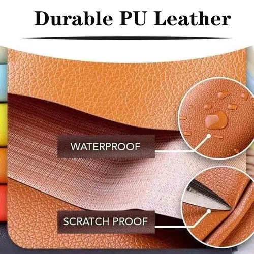 Miniatura 7 de MAYNUO Parche de reparación de cuero sin olor negro para sofás, 19 x 50 pulgadas, grande, autoadhesivo, retapizador, kit de parches para sofá