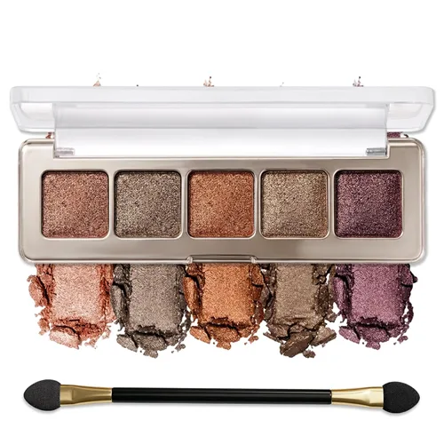 Miniatura 36 de Erinde Paleta de maquillaje de sombra de ojos de 9 colores con purpurina y lavanda brillante y mate, violeta, malva, púrpura oscura, plateado