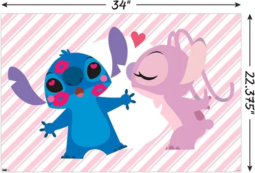 Miniatura 3 de Disney Lilo and Stitch - Póster de pared de ángel y puntada, 34 pulgadas de largo x 22.4 pulgadas de ancho, versión sin marco