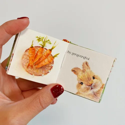 Miniatura 7 de gardorw Cuaderno de bocetos de acuarela con tapa bordada de 10.58 oz/m² (2.6 x 2.4 pulgadas), diario de viaje, bocetos de acuarela, regalo