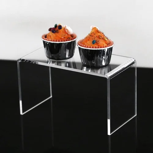 Miniatura 4 de CLAY TONIC Paquete de 2 elevadores grandes de acrílico transparente de 0.197 in de grosor para figuras Funko POP, exhibición al por menor, estante