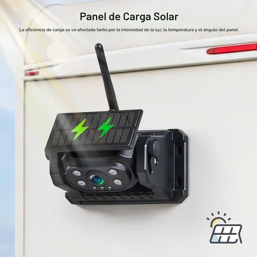 Miniatura 8 de Cámara magnética inalámbrica de respaldo, batería de 15000 mAh, recargable, impermeable, HD, solar, retrovisor, cámara de enganche Bluetooth