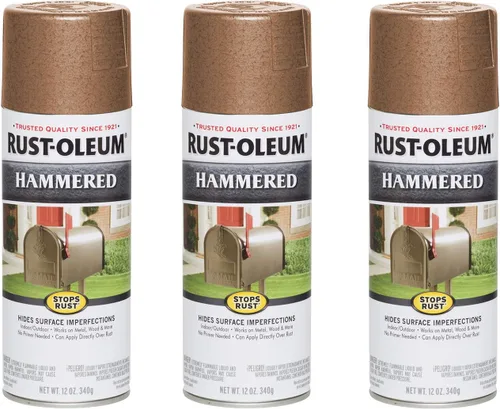 Miniatura 29 de Rust-Oleum 210849 - Pintura en aerosol martillada para prevención del óxido, 12 onzas, cobre
