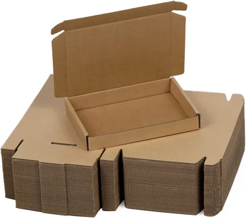 Miniatura 18 de SUNLPH - Paquete de 50 cajas de envío pequeñas de 4x4x1 pulgadas, cajas de cartón corrugado negras, caja de embalaje para mudanza y envío Negro