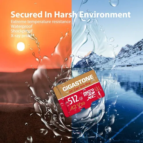 Miniatura 7 de Recuperación de datos de 5 años: tarjeta micro SD de 512 GB, cámara 4K Pro, A2 V30 para smartphone, Gopro, cámaras de acción, grabación de video 4K