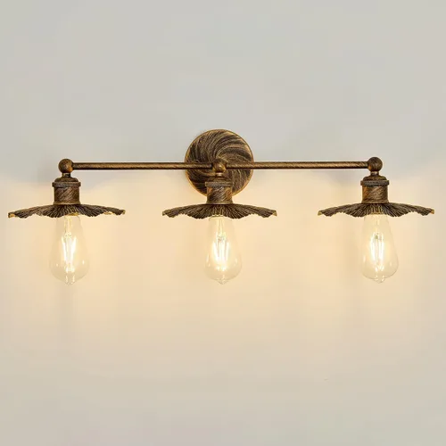 Miniatura 12 de ZGLAOJT 2 Luces Vintage para Tocador Doradas Accesorios de Iluminación para Baño Sobre Espejo.