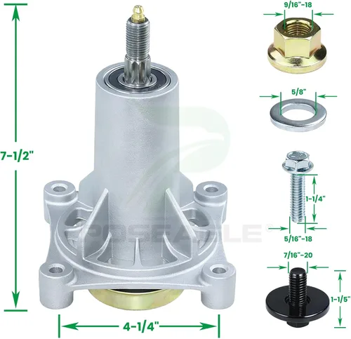 Miniatura 3 de 587819701 Kit de montaje de husillo reemplaza 532187281 587820301 532187292 587253301 532192870 587125401 192872 para Husqvarna Craftsman de 42