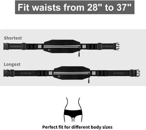 Miniatura 5 de RJ-Sport Cinturón de triatlón con bolsa, soporte para babero con número de carrera con 6 trabillas de gel, ideal para correr, ciclismo y maratón 01