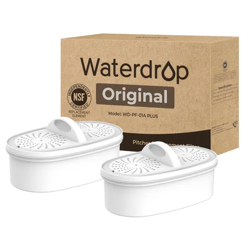 Miniatura 10 de Waterdrop WD-PF-01A Plus Filtros de repuesto certificados NSF para todos los sistemas de filtración Waterdrop para jarras y dispensadores, reduce